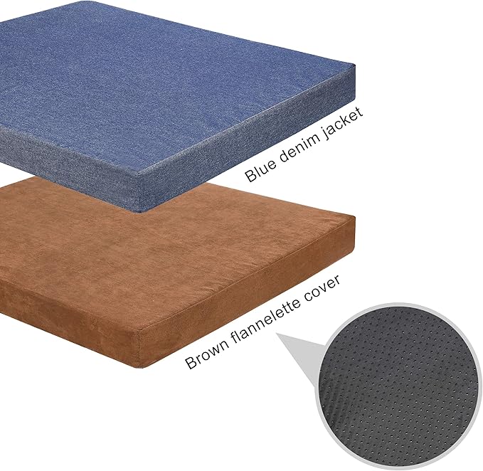 Dog Bed for Small Medium Large Sized Dogs Orthopedic Memory Foam Pet Beds Furniture with Waterproof Liner & 2 Removable Washable Cover