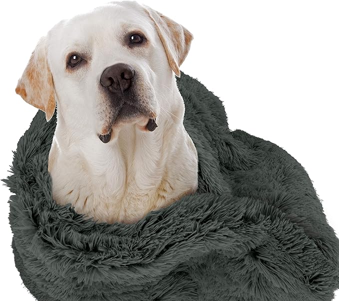 The Dog’s Blanket – Faux Fur Dog Blanket, Grey, XL, 38x54