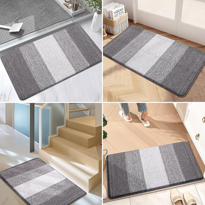 Kitinjoy Indoor Outdoor Door Mat, 32x20 Non-Slip Absorbent Dirt Trapper