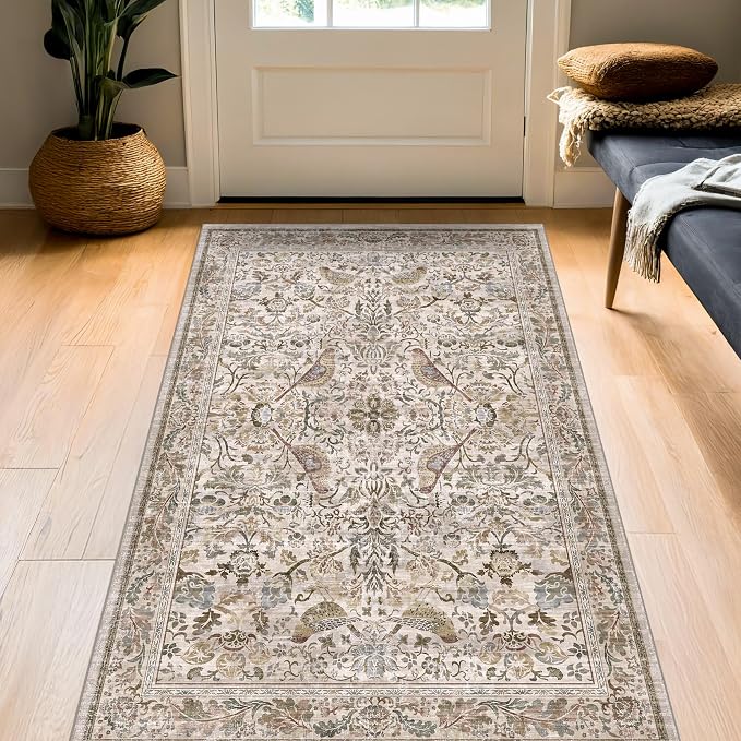 Washable 3x5 Moss Large Entryway Rugs