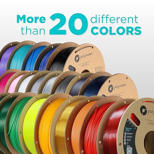Polymaker PolyLite Black 3D Printer PETG Filament 1.75mm 1kg, Legacy PETG Formula, +- 0.03mm Dimensional Accuracy, Reliable Everyday Filament, Strong Layer Bonding, Compatible with Most 3D Printers