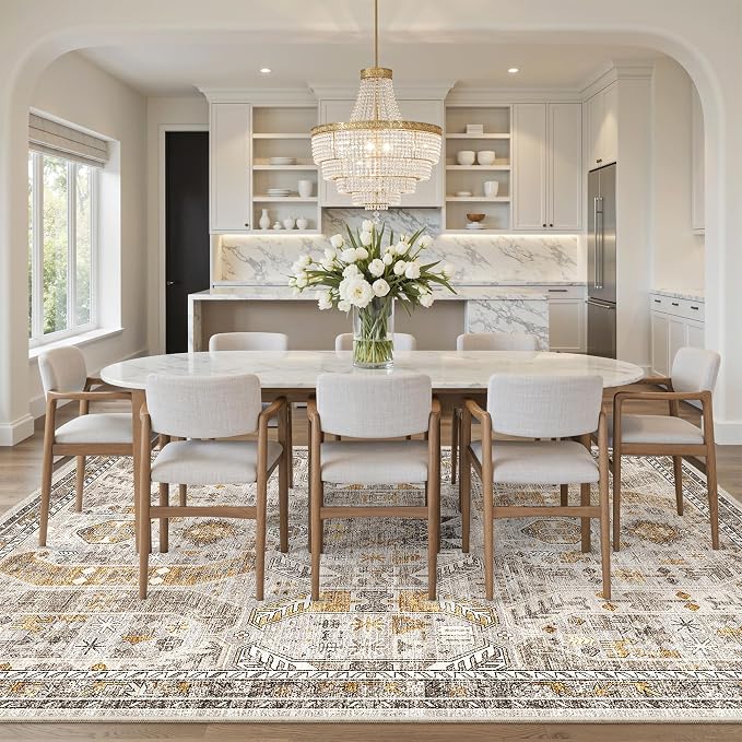 Madane Washable Rug 8x10 Area Rugs