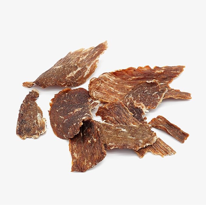 Nom Nom Beef Jerky Treats - All-Natural Dog Snacks for Training, Rewards, and Mealtime Toppers - Non-GMO, No Fillers, Preservatives or Added Ingredients - Prepared in the USA for Dogs