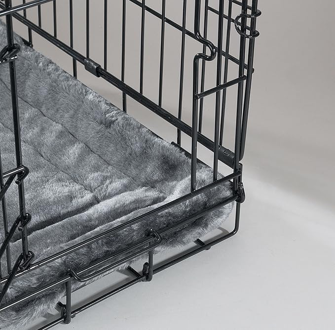 Slumber Pet Plush Mats - Versatile and Comfortable Mats for Dogs and Cats - Large, 32"L x 20"W, Gray