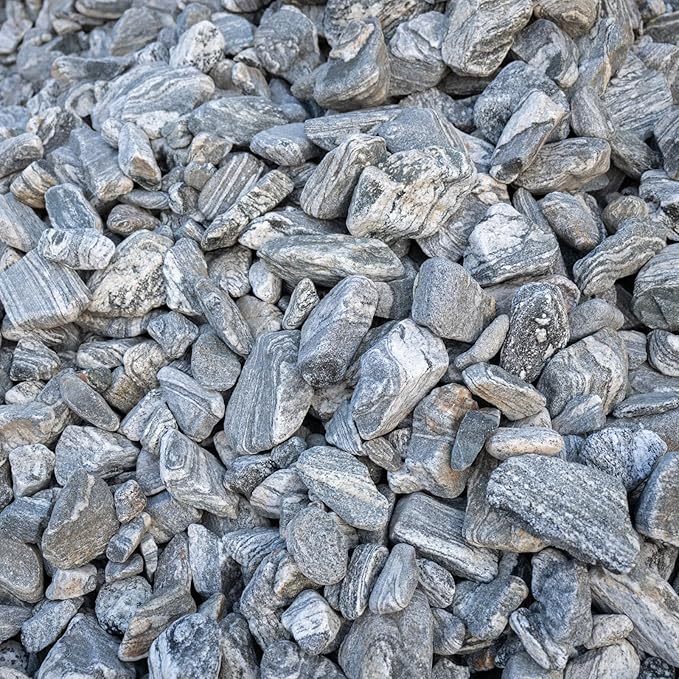 Natural Rocks Aquarium Stone 20lb Silver Seiryu Rock for Fish Tanks, Terrariums, Bonsai, Garden Decoration, Micro Landscapes & Reptile Terrariums (2-9inch 7-8Pcs)
