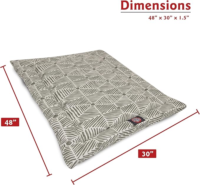 48" Charlie Gray Crate Dog Bed Mat By Majestic Pet Products