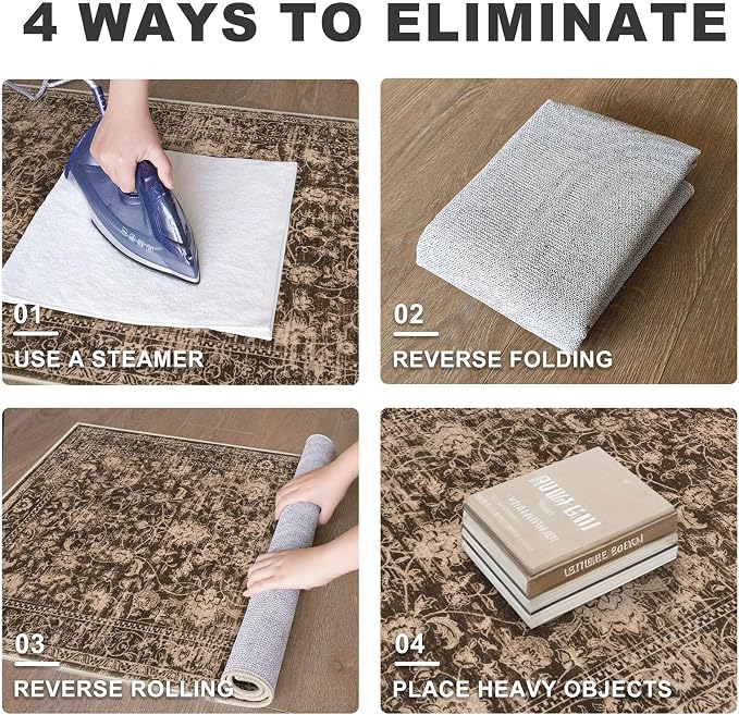 KILOCOCO Hallway Runner 2x7 Rug Runner Washable Kitchen Runners Printed Floral