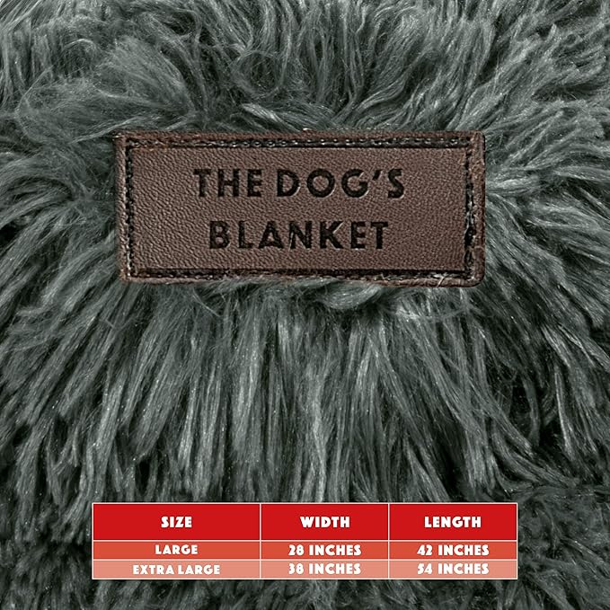 The Dog’s Blanket – Faux Fur Dog Blanket, Grey, XL, 38x54