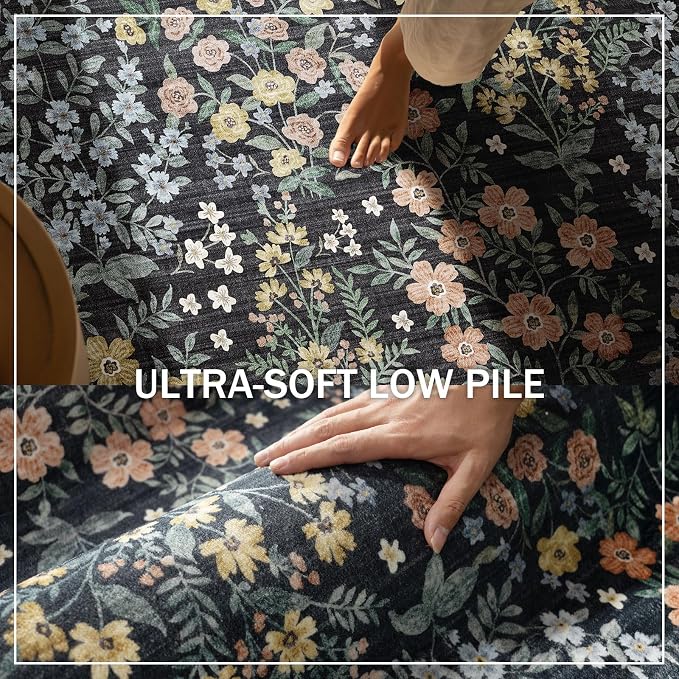 9x12 Rugs for Living Room: Washable Area Rugs for Bedroom Vintage Stain