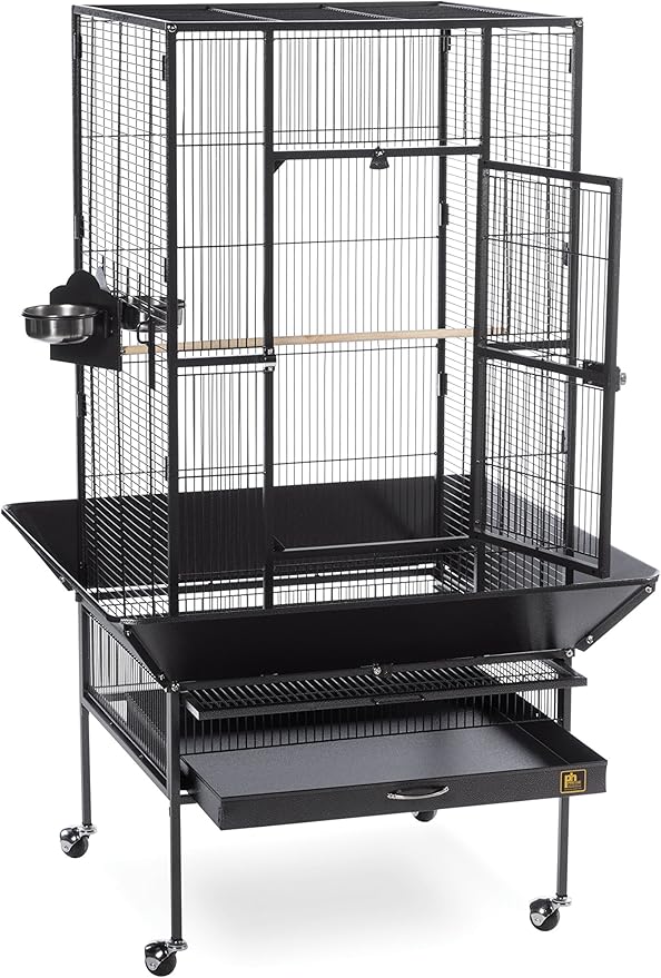 Prevue Pet Products 3352BLK Park Plaza Bird Cage, Black Hammertone, Large