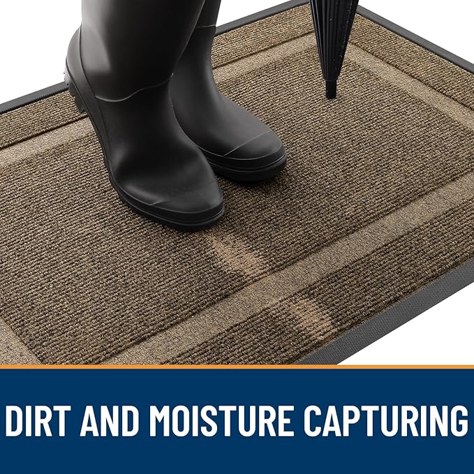 OLANLY Front Door Mat Indoor Outdoor Entrance, Waterproof All-Season,