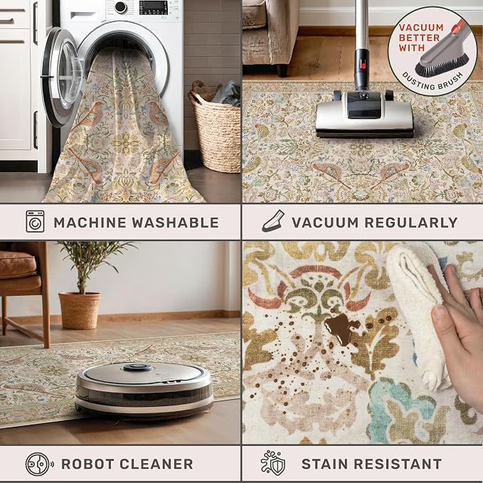 Hazo Haus Washable Area Rugs 5x7