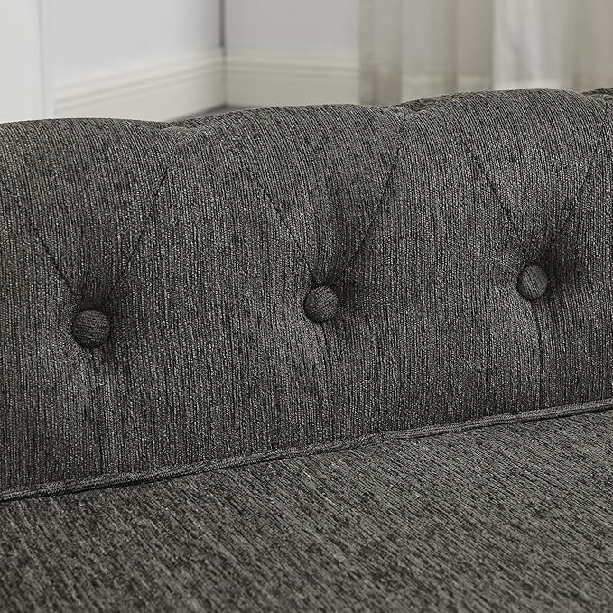 Elegant Rectangle Pet Bed for Medium and Large Dogs, Durable Elevated Dog Sofa Bed, Comfortable Dog Couch, Modern and Stylish Dog Sofa for Large Dogs,Dark Grey