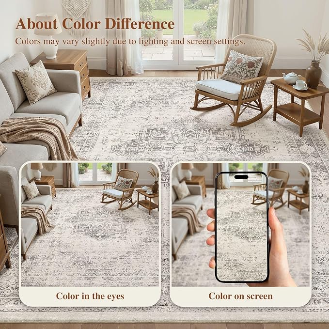 UERMEI 9x12 Area Rug Living Room Rugs
