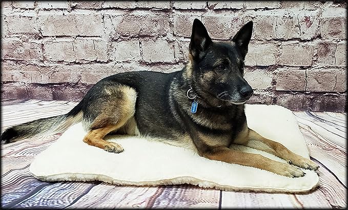 ActiveDogs Hi Loft Sherpa Faux Lambskin Dog Bed - Large 30"x40" - Orthopedic & Machine Washable - Double Layered