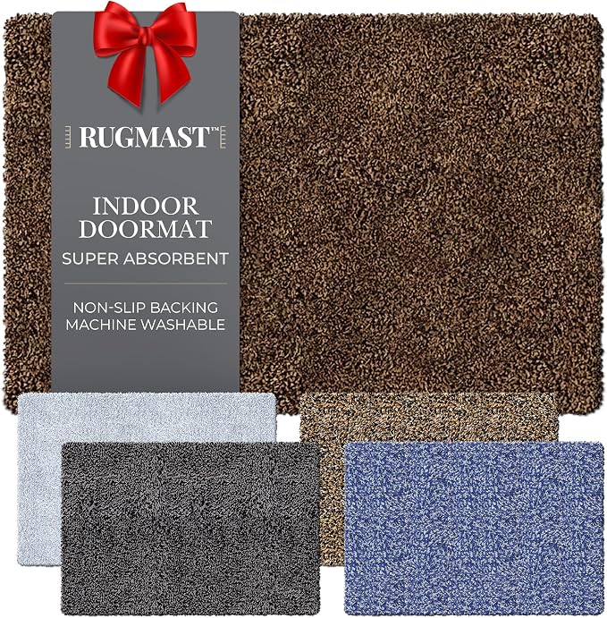Premium Microfiber Indoor Door Mat – 36"x72" Washable Entry Mat, Waterproof