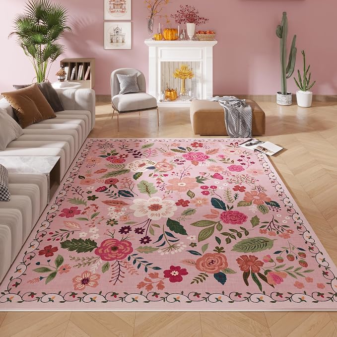 Rugcomf Area Rugs 8x10 Rug for Living Room Clearance Washable Boho Area Rug Non