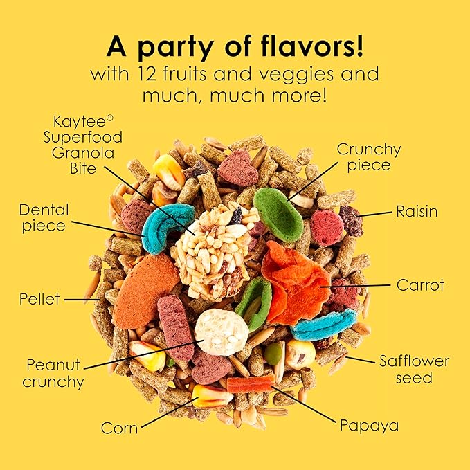 Kaytee Fiesta Guinea Pig Food, Nutritious and Fun Blend, Supports Dental Health and Digestion, 2.5 pounds