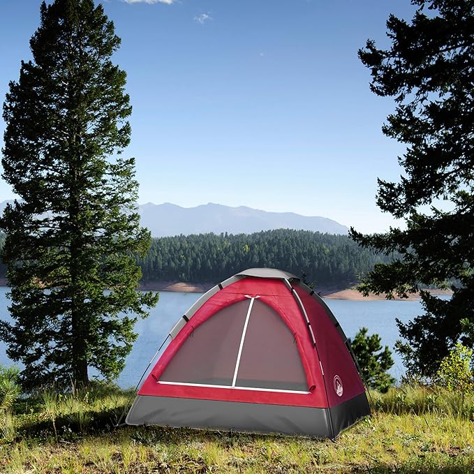 2-Person Dome Tent – Easy Set Up Shelter with Rain Fly and Carrying Bag for Camping