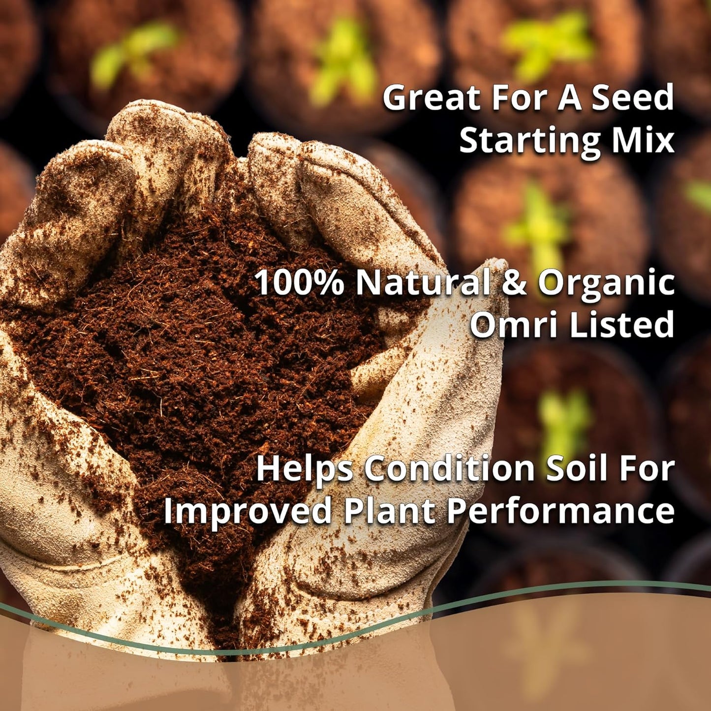 Coco Coir Brick (650gms) - Organic Coco Coir for Plants & Gardening - OMRI-Listed Cocopeat for Garden Soil, Seed Starter Soil, & Mulch - Coconut Coir Brick - Coconut Fiber Potting Mix