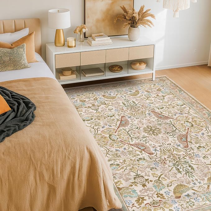 Washable Area Rug 4x6 for Living Room