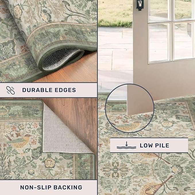 Sage Floral Kitchen Runners