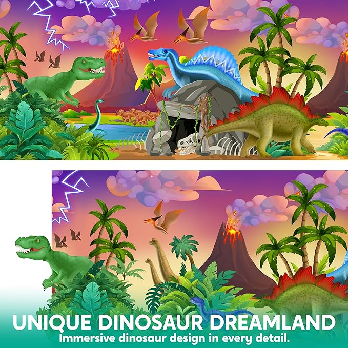 JOYIN Dinosaur Play Tent for Kids, Pop Up Play Tent for Boys & Girls, Kids Indoor Outdoor Dinosaur Playhouse Tent Set for Toddlers Birthday