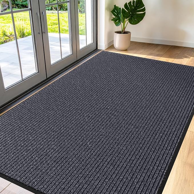 Large Door Mat 3' x 5' Grey, Heavy Duty Commercial Floor Mat, Industrial Floor