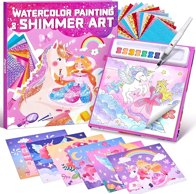 JoyCat Paint with Water Coloring Books, Art & Craft Activity, Princess No Mess Art for Kids Ages 4-8, Craft Kits & Supplies, DIY Creative Activity, Presents for Girls & Boys