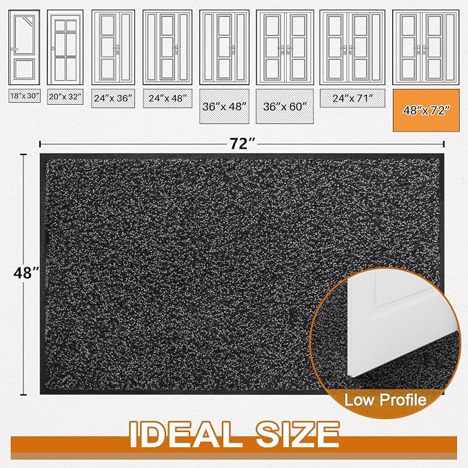 Mibao Front Door Mat Indoor Entrance, Welcome Mat