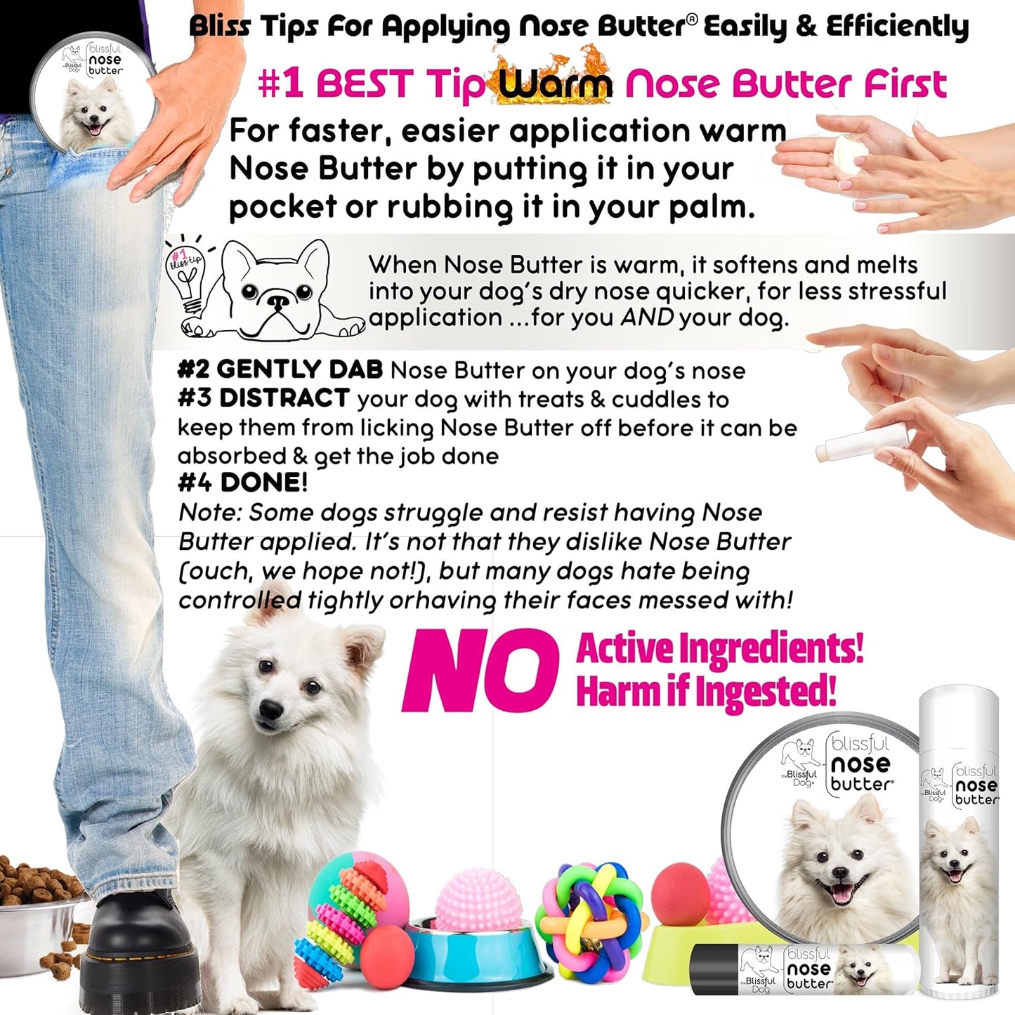 The Blissful Dog American Eskimo Unscented Nose Butter, 16oz