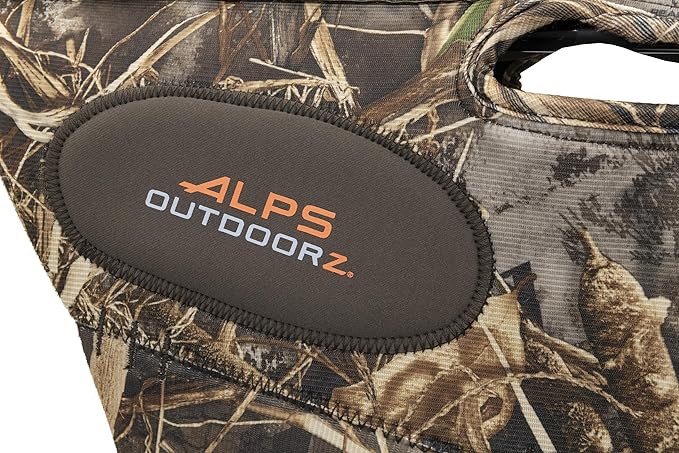 ALPS OutdoorZ Topflight Dog Vest, Dog Hunting Vest with 5mm Neoprene for Warmth, Contoured Neck Design, Buoyancy Flotation Pads, Easy Lift Handles, and Leash Clip, X-Large - Realtree MAX-7