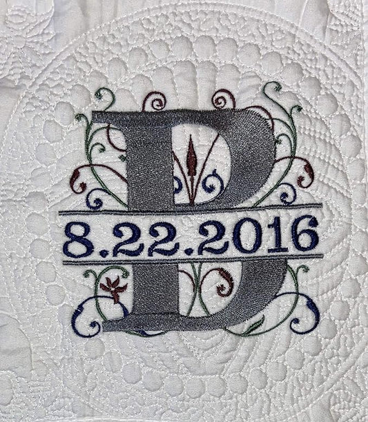 Personalized Baby Blanket Baby Quilt Monogrammed Blankets for Boys and Girls Embroidered Baby Gifts Letter & Date