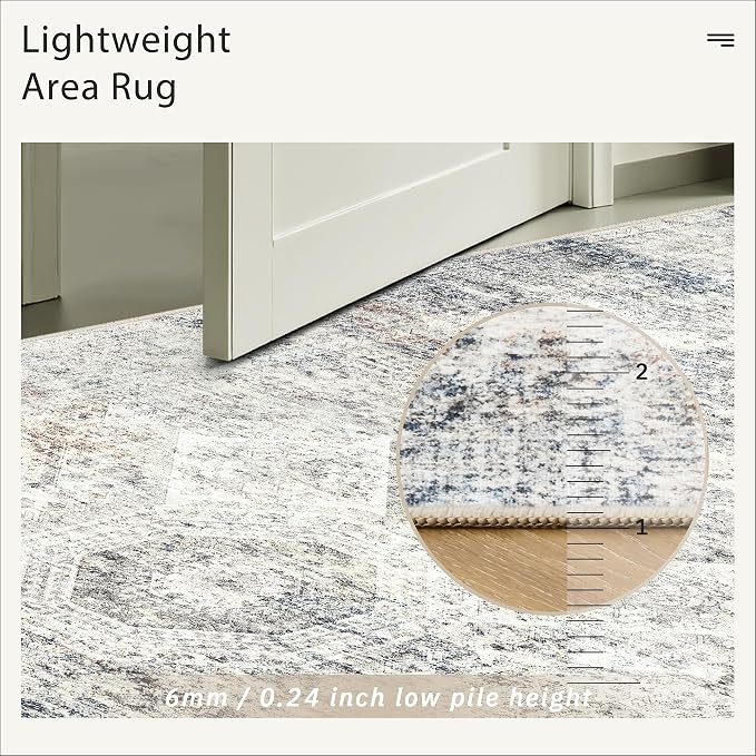 Soalmost Runner Rug 2x10 Washable Non-Slip Hallway Runner Rugs