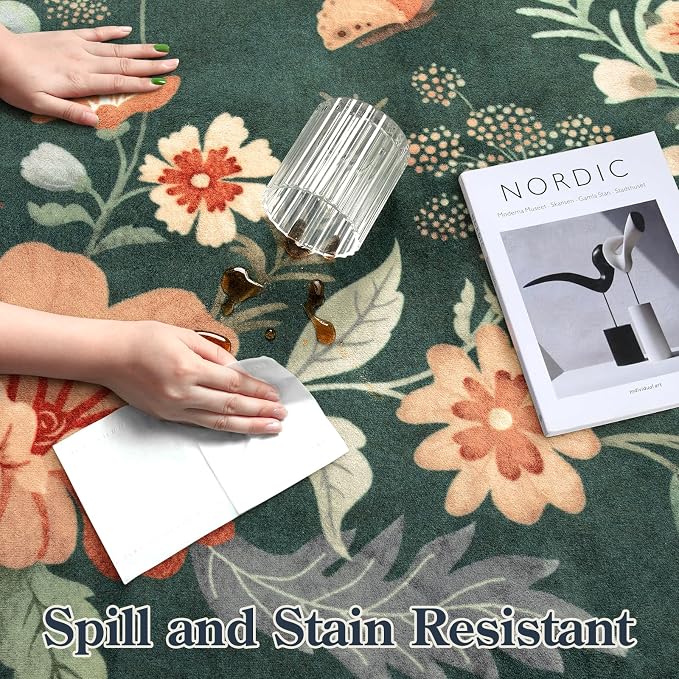 Lahome Floral Hallway Runner Rug Non Slip, Kitchen Runners Carpet