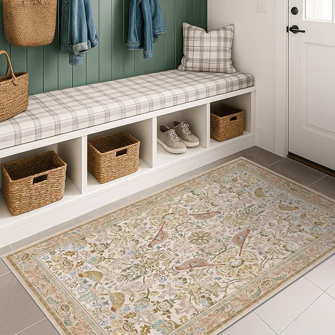 3x6 Washable Rug for Large Entryway