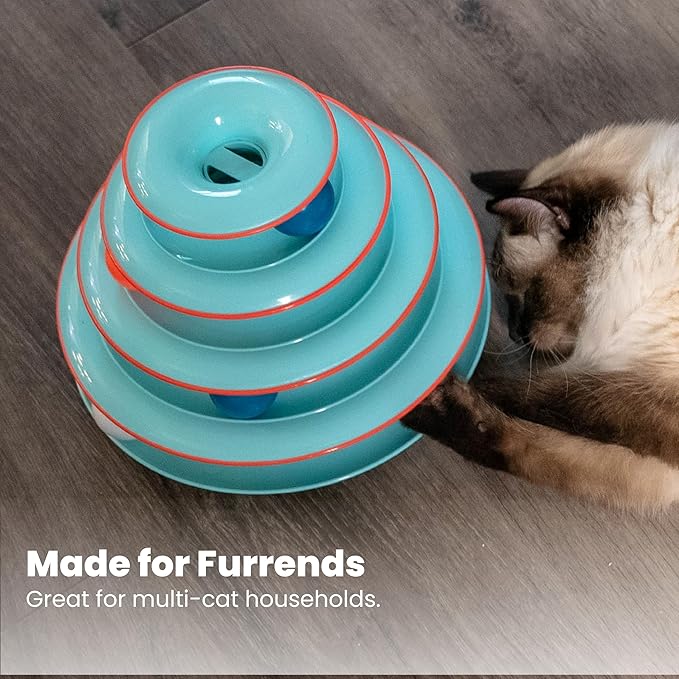 Petstages Chase Meowtain Interactive 4-Tier Cat Track Toy