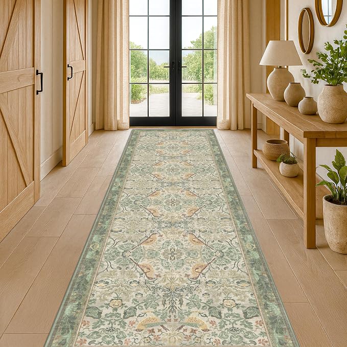 Sage Green10 ft Long Runner Rugs