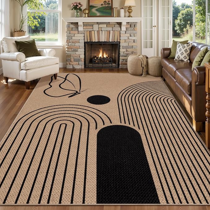 Tangsoo Easy Jute Rug 6x9 Washable Area Rugs