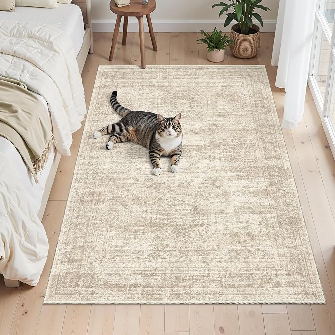 3x5 Rug, Small Area Rug for Kitchen, Machine Washable Non-Slip Throw Rug