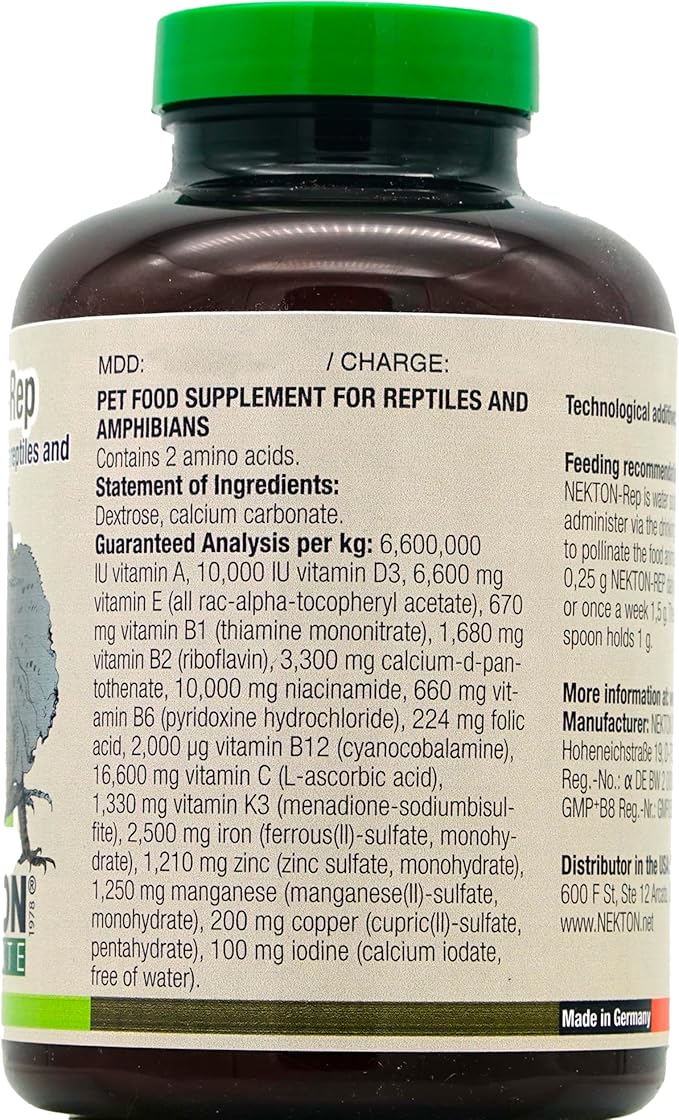 Nekton-Rep Vitamin Mineral Supplement for Reptiles 300g / 10.58oz