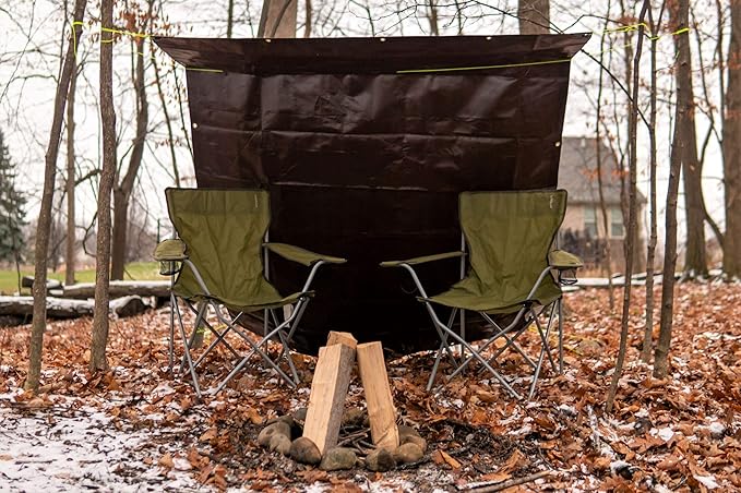 WHITEDUCK Super Heavy Duty Poly Tarp Cover 16 Mil & 10 Mil with Grommets and Reinforced Edges (Brown, White & Silver Black) (Brown- 16 Mil, 50' x 100')