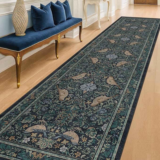 Boho 3x10 Wide Hallway Runner Rug 10 ft, Washable Extra Long Runner Rugs