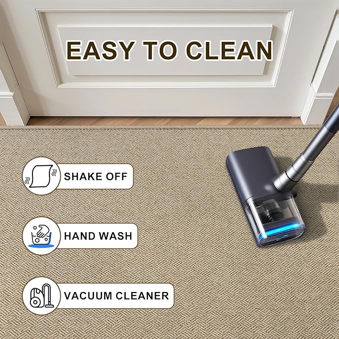 Ultra Thin Door Mat Indoor Entrance 24"x36", Low-Profile Indoor Door Mat