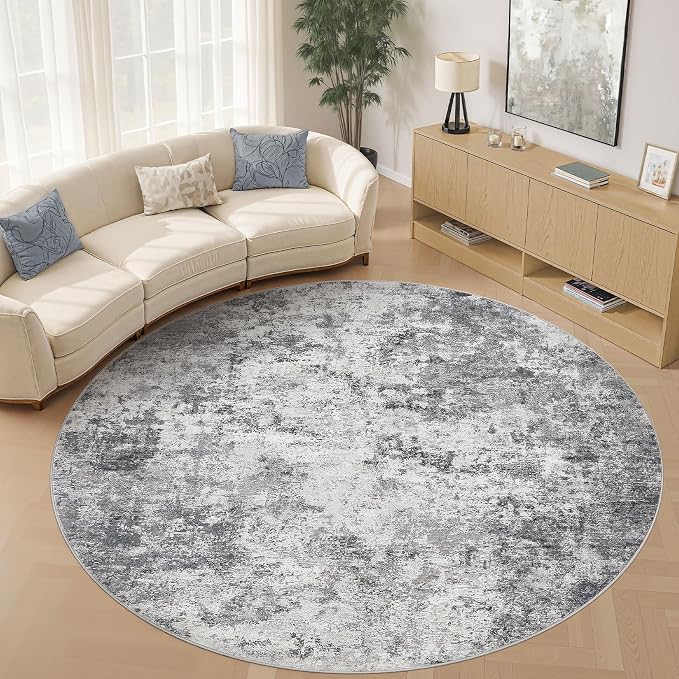 UERMEI 10ft Round Area Rug Living Room Rugs