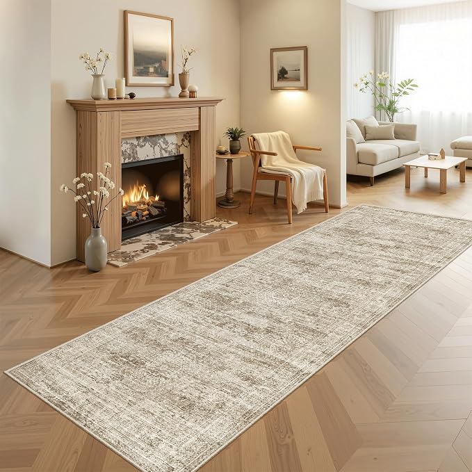 Soalmost Runner Rug 3x8 Washable Non-Slip Hallway Runner Rugs