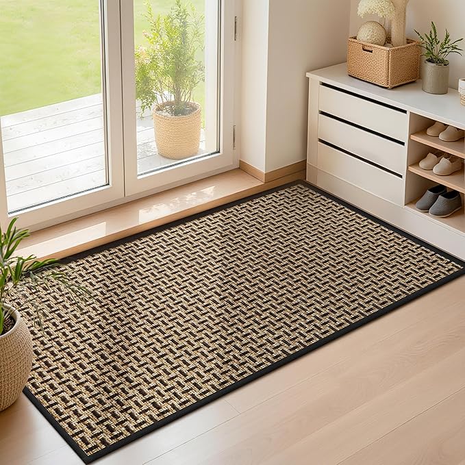 LEKEEPGO Door Mat Indoor Entrance 24"x47", Absorbent Indoor Door Mat Large