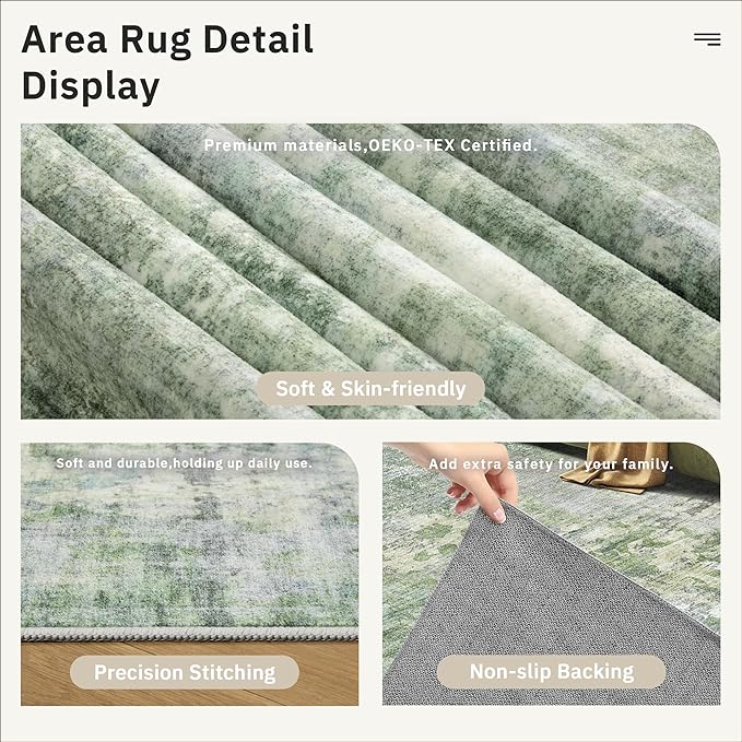 Soalmost Washable Runner Rug