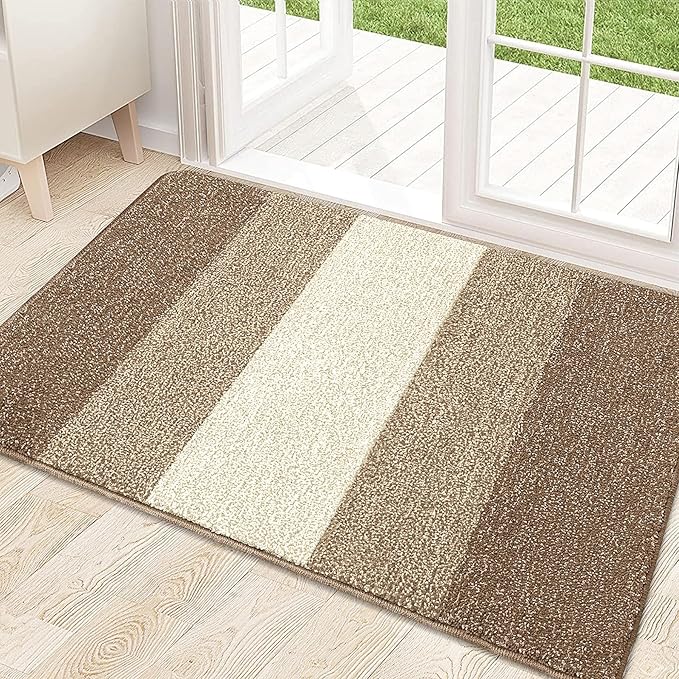 Kitinjoy Indoor Outdoor Door Mat, 32x20 Non-Slip Absorbent Dirt Trapper