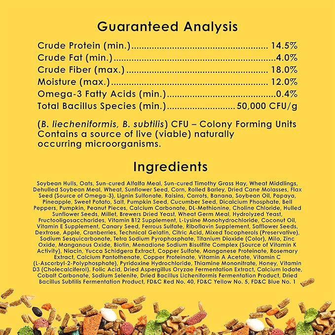 Kaytee Fiesta Rabbit Food, Nutritious and Fun Blend, Supports Dental Health and Digestion, 3.5 pounds